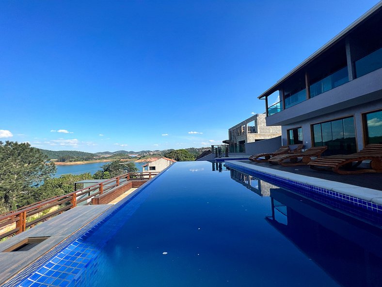 Home 3| Mansão com vista represa e piscina em Igaratá